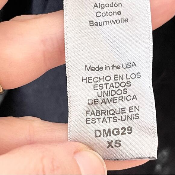 Michael Stars Muslin Long Sleeve Shirt Dress Midi Women’s size XS Black - Picture 10 of 12